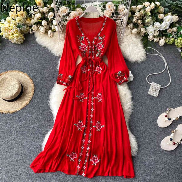 neploe bohemian ethnic dress new women fashion embroidered v neck travel holiday beach dresses woman long sleeve vestidos 210423, Black;gray
neploe bohemian ethnic dress new women fashion embroidered v neck travel holiday beach dresses woman long sleeve vestidos 210423, Black;gray