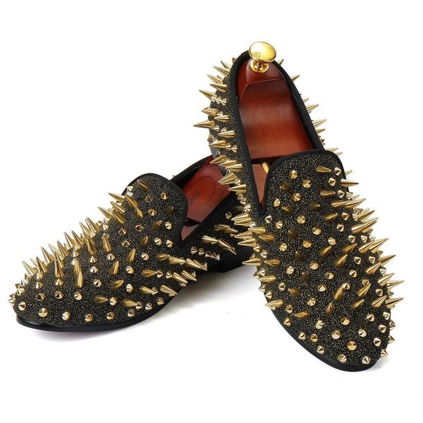 dress shoes harpelunde men leather handmade classic loafer with spikes, Black
dress shoes harpelunde men leather handmade classic loafer with spikes, Black