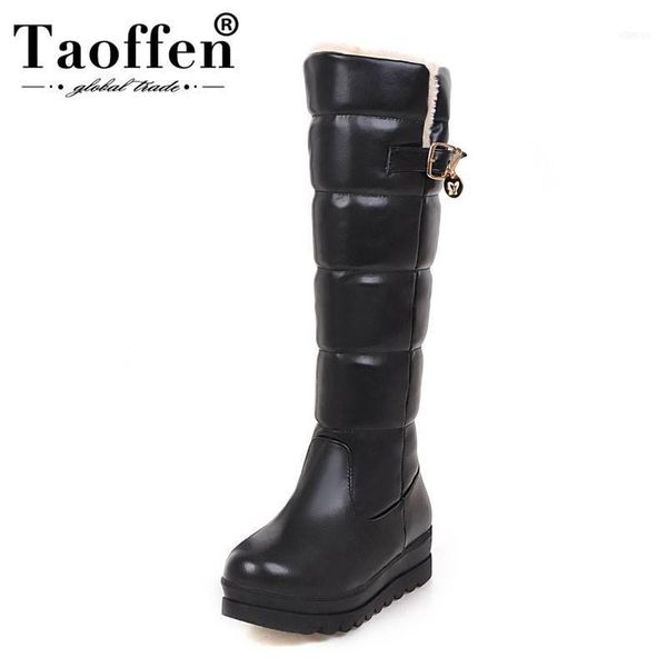 boots taoffen plush knee high women winter keep warm cotton shoes thick bottom casual thicken fur snow size 34-4311, Black 
boots taoffen plush knee high women winter keep warm cotton shoes thick bottom casual thicken fur snow size 34-4311, Black