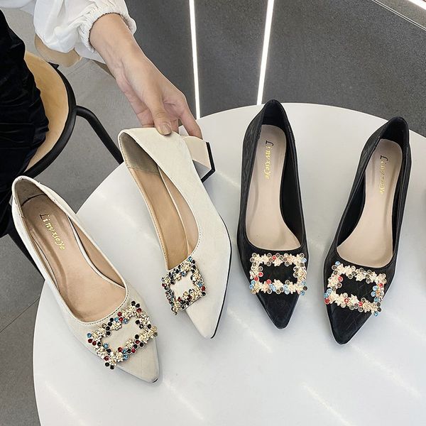 2021 new women pumps fashion pointed fancy diamond buckle slip on elegant elegant women sandals slip-on ladies white women shoes, Black
2021 new women pumps fashion pointed fancy diamond buckle slip on elegant elegant women sandals slip-on ladies white women shoes, Black