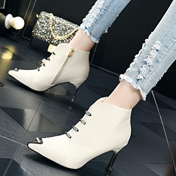 boots europe and america women winter shoes 2021 womens ankle casual vintage fashion supper high heels metal pointed toe booties, Black
boots europe and america women winter shoes 2021 womens ankle casual vintage fashion supper high heels metal pointed toe booties, Black