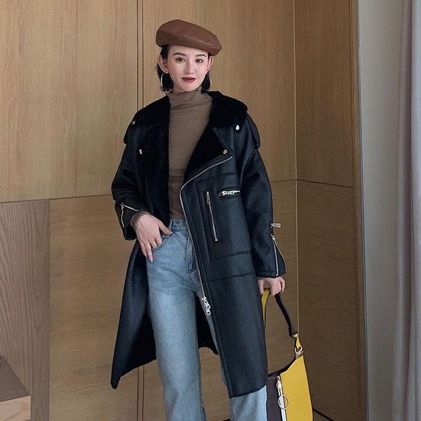 women's fur & faux winter jacket coat leather and female thick warm natural outwear coats black plus size loose style
women's fur & faux winter jacket coat leather and female thick warm natural outwear coats black plus size loose style