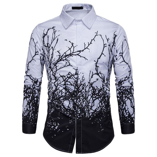 women's blouses & shirts spring autumn male shirt long sleeve fashion branch printing youth thin casual fit daily life office job frenc, White
women's blouses & shirts spring autumn male shirt long sleeve fashion branch printing youth thin casual fit daily life office job frenc, White