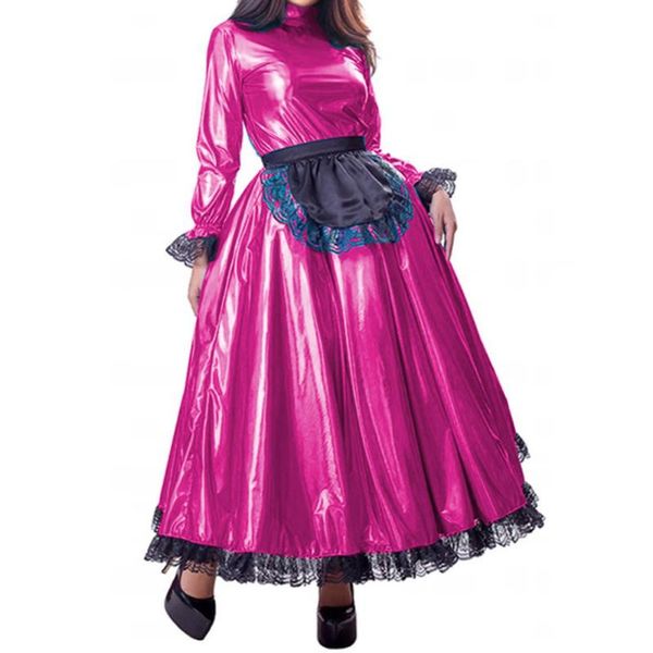 casual dresses french pvc sissy girl maid long dress costume cosplay sleeve uniform tailor-made xs-7xl club lolita with apron, Black;gray
casual dresses french pvc sissy girl maid long dress costume cosplay sleeve uniform tailor-made xs-7xl club lolita with apron, Black;gray