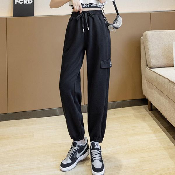 women's pants & capris zoki sweatpants outer wear gray loose thin and high waisted casual solid overalls street fashion 2021, Black;white
women's pants & capris zoki sweatpants outer wear gray loose thin and high waisted casual solid overalls street fashion 2021, Black;white