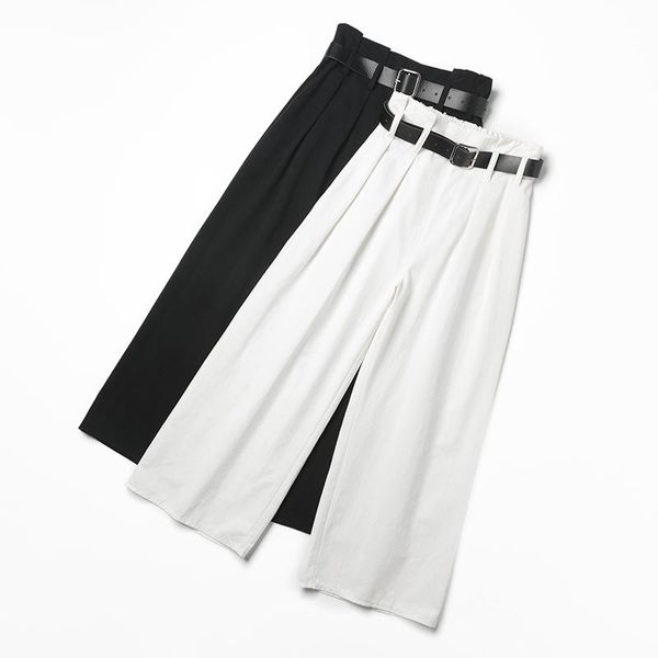 women's pants & capris summer casual women pockets belt wide leg high waist elastic straight solid loose female black, Black;white
women's pants & capris summer casual women pockets belt wide leg high waist elastic straight solid loose female black, Black;white