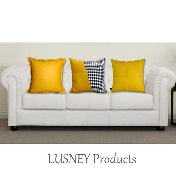 cushion/decorative pillow ins nordic modern minimalist sofa cushion model room designer yellow leather houndstooth soft decoration 
cushion/decorative pillow ins nordic modern minimalist sofa cushion model room designer yellow leather houndstooth soft decoration