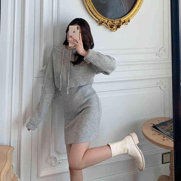 jxmyy net red autumn and winter casual temperament hooded sweater dress looks thin and thick western style 210412, Black;gray
jxmyy net red autumn and winter casual temperament hooded sweater dress looks thin and thick western style 210412, Black;gray