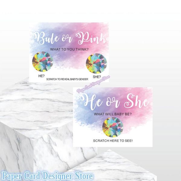 set of 10 he or she gender reveal party scratch off card baby shower game blue pink offs greeting cards
set of 10 he or she gender reveal party scratch off card baby shower game blue pink offs greeting cards