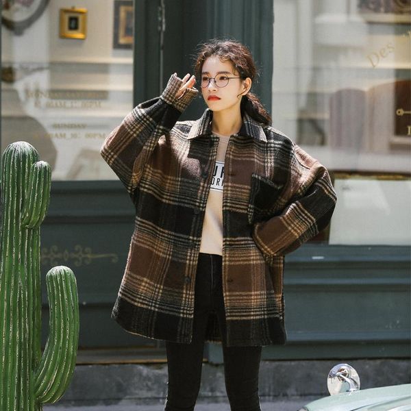 women's trench coats ailegogo women thickness plaid long casual loose fit single breasted female jackets turn-down collar ladies outwea, Tan;black
women's trench coats ailegogo women thickness plaid long casual loose fit single breasted female jackets turn-down collar ladies outwea, Tan;black