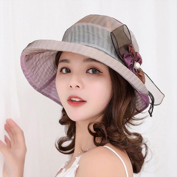 summer hat women wide brim sun wedding sea beach hats for ladies with bow simple girls, Blue;gray
summer hat women wide brim sun wedding sea beach hats for ladies with bow simple girls, Blue;gray