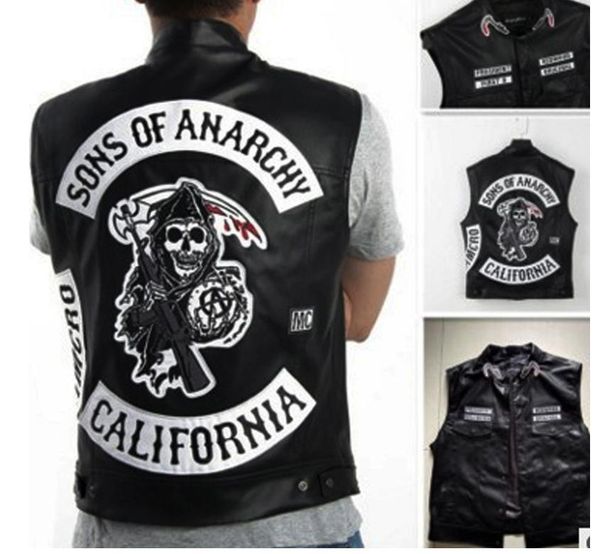 men's hoodies & sweatshirts 2021 motorcycle leather vest men son of spring fashion punk sleeveless jacket v neck plus size waistcoat, Black
men's hoodies & sweatshirts 2021 motorcycle leather vest men son of spring fashion punk sleeveless jacket v neck plus size waistcoat, Black