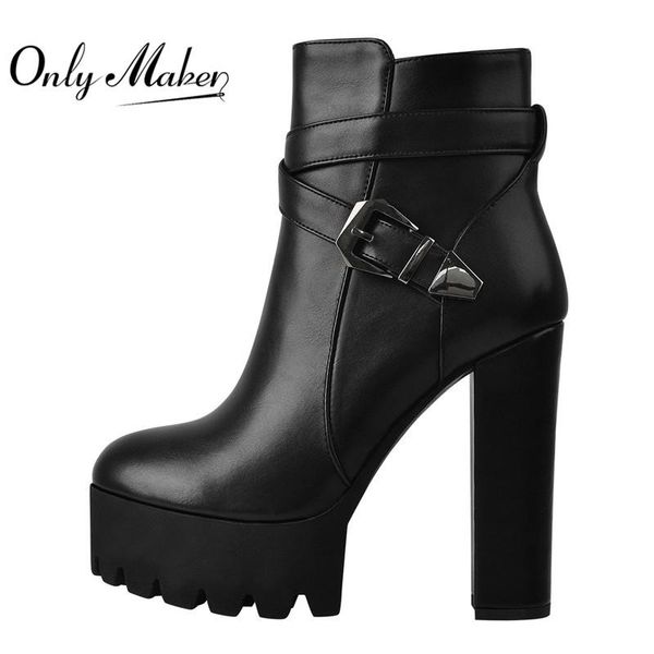 onlymaker women's matte black platform chunky high heel side zip ankle boots plus size
onlymaker women's matte black platform chunky high heel side zip ankle boots plus size
