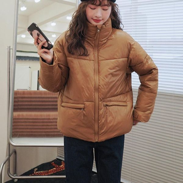 women's down & parkas jmprs thick women winter warm loose solid stand collar jacket fashion long sleeve zipper ladies korean coats 2021, Black
women's down & parkas jmprs thick women winter warm loose solid stand collar jacket fashion long sleeve zipper ladies korean coats 2021, Black