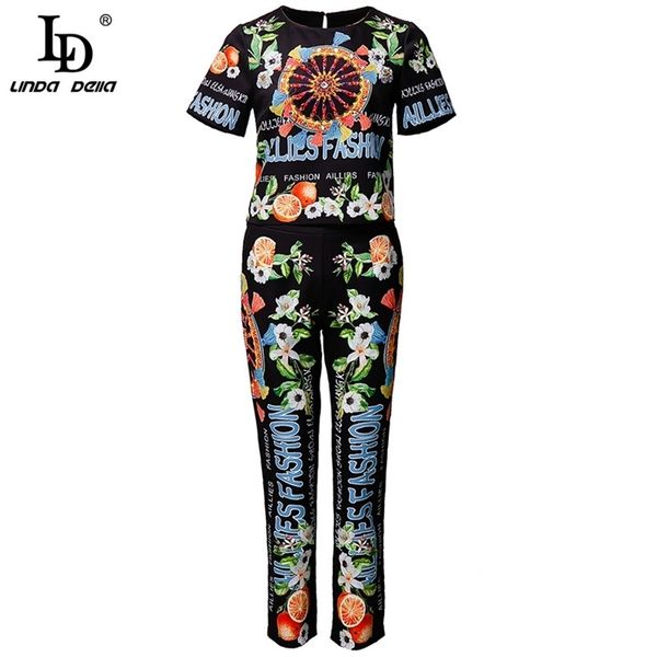 fashion runway autumn vintage two pieces set suits women's short sleeve beading and printed long pants 210522, White
fashion runway autumn vintage two pieces set suits women's short sleeve beading and printed long pants 210522, White
