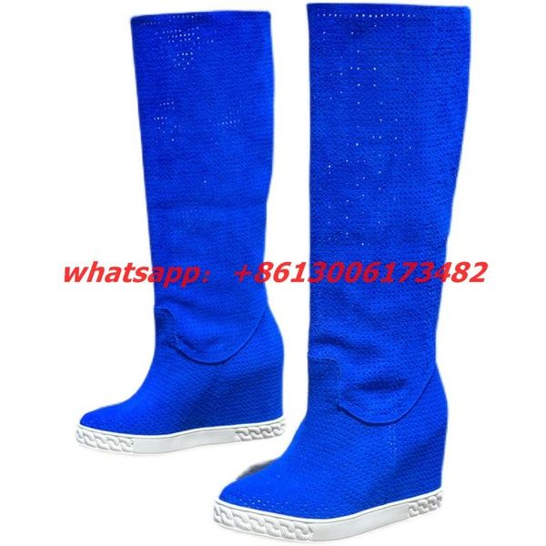 boots woman king blue 8cm inner heightening hollow net round toe 2 ways wearing wedge knee high, Black
boots woman king blue 8cm inner heightening hollow net round toe 2 ways wearing wedge knee high, Black