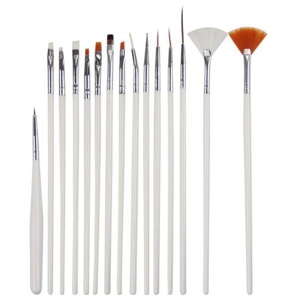 nail brushes 15pcs/set pink and white art brush drawing paint set tools drill point pen gel, Yellow
nail brushes 15pcs/set pink and white art brush drawing paint set tools drill point pen gel, Yellow