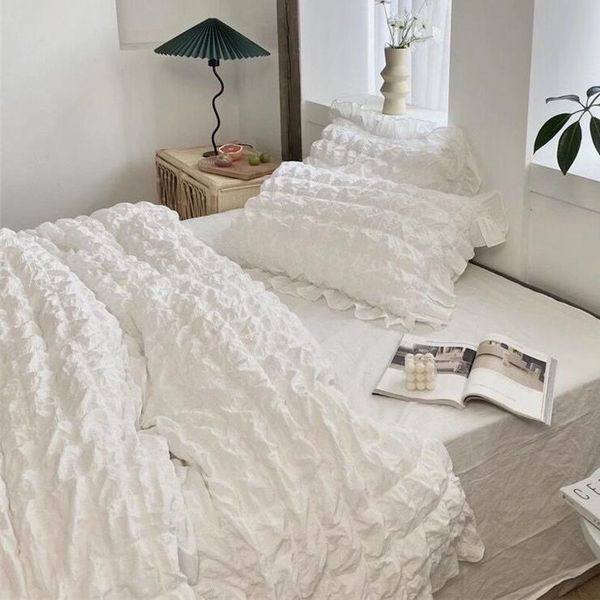 bedding sets simple seersucker set bed sheets pillowcases luxury fashion princess white funda cama home products di50ct
bedding sets simple seersucker set bed sheets pillowcases luxury fashion princess white funda cama home products di50ct