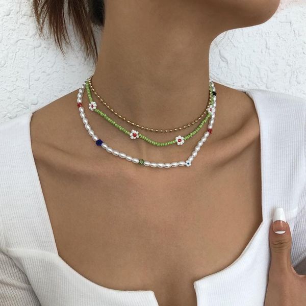 pendant necklaces zafresh bohemian style rice bead multi-layer neck chain imitation pearl clavicle for women girls wedding jewelry, Silver
pendant necklaces zafresh bohemian style rice bead multi-layer neck chain imitation pearl clavicle for women girls wedding jewelry, Silver