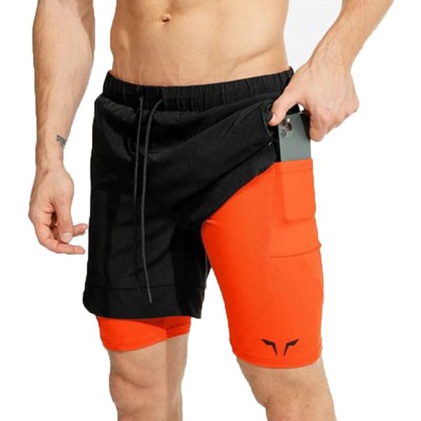 men's shorts 2021 sports 2 in 1 running double layer breathable fitness bodybuilding training short pants men, White;black
men's shorts 2021 sports 2 in 1 running double layer breathable fitness bodybuilding training short pants men, White;black
