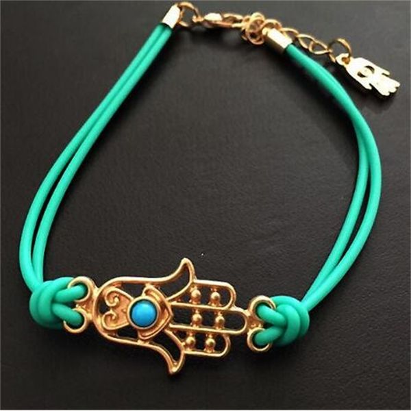 Charm Bracelets Hamsa Bracelet HAND Evil Eye Leather Bangle Lucky Pendant Jewelry Wholesale Fatima Woven Christmas Gift 7II0 H4MX
Charm Bracelets Hamsa Bracelet HAND Evil Eye Leather Bangle Lucky Pendant Jewelry Wholesale Fatima Woven Christmas Gift 7II0 H4MX
