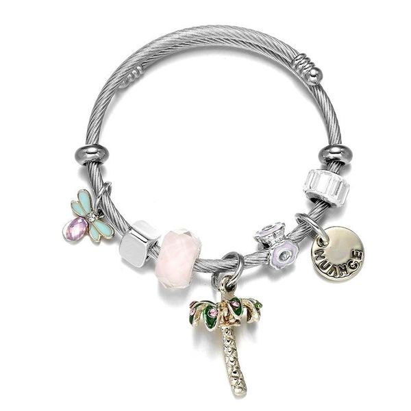 charm bracelets coconut butterfly stainless titanium steel adjustable wire charms beaded bangles, Golden;silver
charm bracelets coconut butterfly stainless titanium steel adjustable wire charms beaded bangles, Golden;silver