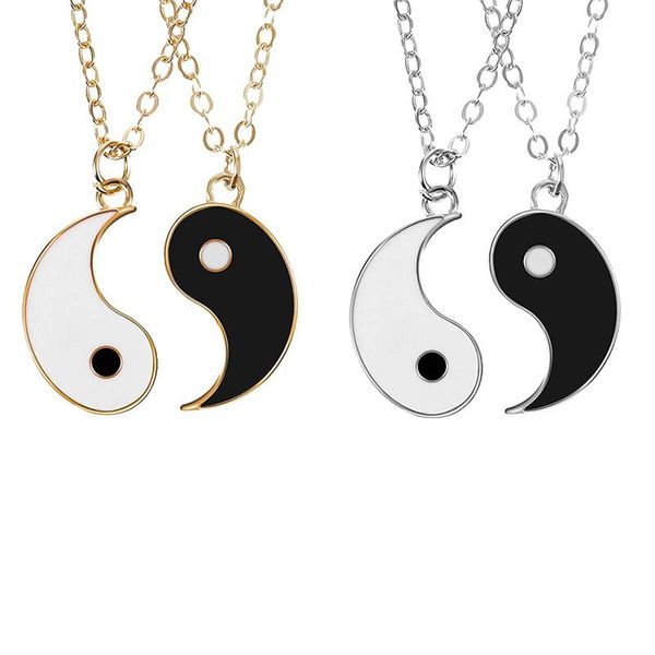 pendant necklaces 2pcs/set gold sliver alloy yin yang puzzle piece necklace birthday jewelry gifts for couple or friends unisex, Silver
pendant necklaces 2pcs/set gold sliver alloy yin yang puzzle piece necklace birthday jewelry gifts for couple or friends unisex, Silver