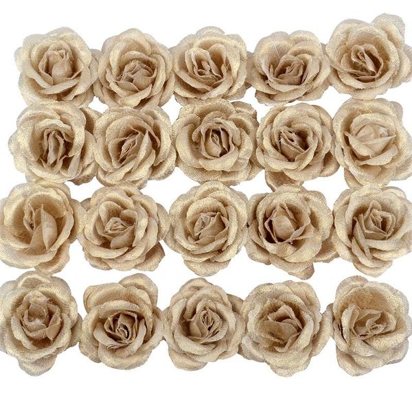 100pcs 4cm silk gold artificial rose flower heads decorative flowers for wedding home party decoration mini diy fake wall & wreaths
100pcs 4cm silk gold artificial rose flower heads decorative flowers for wedding home party decoration mini diy fake wall & wreaths
