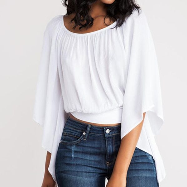 white ladies spring and summer hollow o-neck casual solid color open back big sleeves loose short t-shirt women's
white ladies spring and summer hollow o-neck casual solid color open back big sleeves loose short t-shirt women's