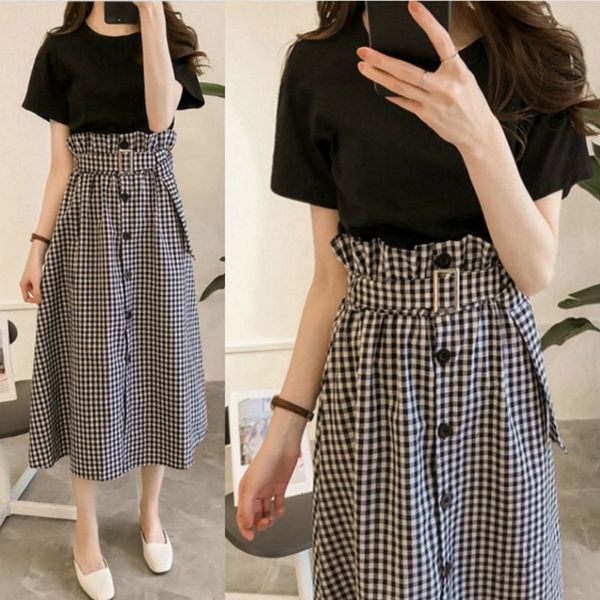 two piece dress summer women's skirt sets short-sleeved cotton + belt slim slimming good looking two-piece female l20 aqjz, White
two piece dress summer women's skirt sets short-sleeved cotton + belt slim slimming good looking two-piece female l20 aqjz, White