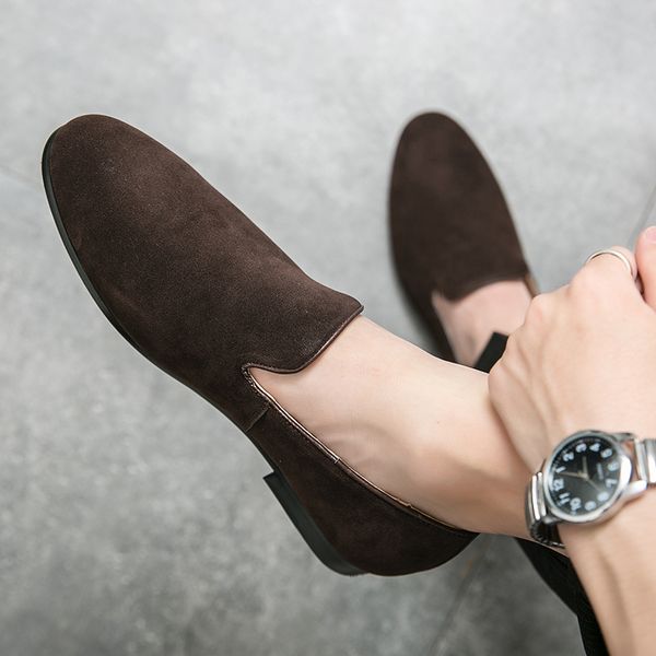 british green graceful man party flats dropshipping casual dress shoes faux suede pointed male penny loafers plus size, Black
british green graceful man party flats dropshipping casual dress shoes faux suede pointed male penny loafers plus size, Black