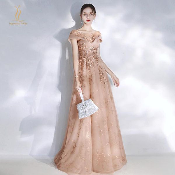 party dresses sheer neck evening dress short sleeves applique a line elegant prom gowns tulle shiny sequins maid of honor, White;black
party dresses sheer neck evening dress short sleeves applique a line elegant prom gowns tulle shiny sequins maid of honor, White;black