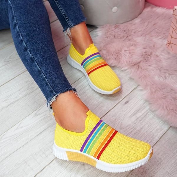 Fashion Women Lightweight Shoes Woman Outdoor Casual Shoes Sneakers Women Breathable Knitting Comfort Rainbow Ladies Shoes, White
Fashion Women Lightweight Shoes Woman Outdoor Casual Shoes Sneakers Women Breathable Knitting Comfort Rainbow Ladies Shoes, White