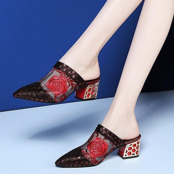 summer women high heel shoes mesh breathable pumps pointed toe thick heels fashion female dress elegant footwear sandals, Black
summer women high heel shoes mesh breathable pumps pointed toe thick heels fashion female dress elegant footwear sandals, Black