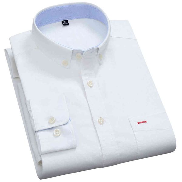 casual pure cotton oxford mens dress shirts white long sleeve chemise homme regular fit male fashion design blouse 200925, White;black
casual pure cotton oxford mens dress shirts white long sleeve chemise homme regular fit male fashion design blouse 200925, White;black