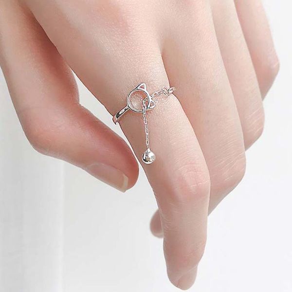 wedding rings 1pcs women simple bell pendant cat adjustable open silver color ring creative birthday gift jewellery, Slivery;golden
wedding rings 1pcs women simple bell pendant cat adjustable open silver color ring creative birthday gift jewellery, Slivery;golden