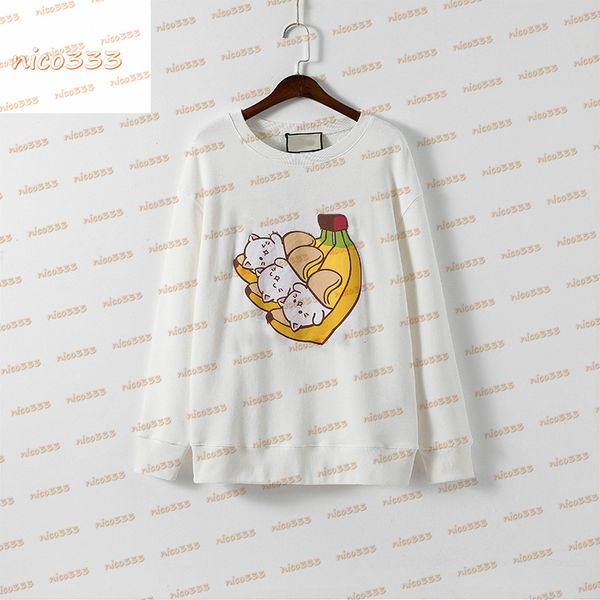 spring autumn hedging fresh womens sweatshirts sweet round neck banana cats white long-sleeved half-high collar straight tube cartoon anime, Black
spring autumn hedging fresh womens sweatshirts sweet round neck banana cats white long-sleeved half-high collar straight tube cartoon anime, Black