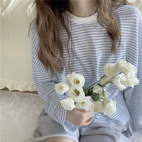women's tracksuits alien kitty 2021 autumn women two-piece sets o neck striped loose long-sleeved t-shirt solid color casual fashion sh, Gray
women's tracksuits alien kitty 2021 autumn women two-piece sets o neck striped loose long-sleeved t-shirt solid color casual fashion sh, Gray