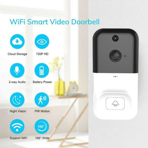 doorbells wireless smart wifi doorbell camera phone video door visual ring bell intercom with pir night vision home security
doorbells wireless smart wifi doorbell camera phone video door visual ring bell intercom with pir night vision home security