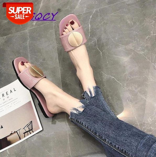 metal round buckle beige flat slippers women 2019 new summer shoes woman fashion sweet open toe comfortable female #m90h, Black
metal round buckle beige flat slippers women 2019 new summer shoes woman fashion sweet open toe comfortable female #m90h, Black
