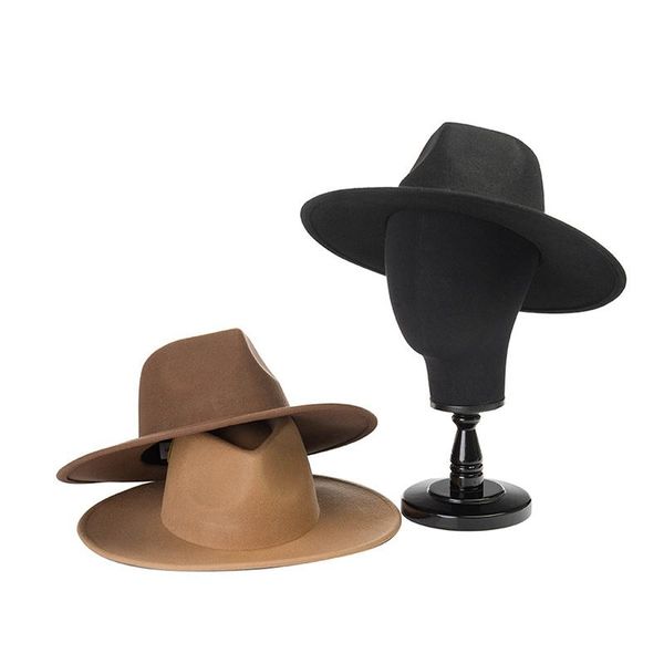 stingy brim hats vriginer big fedora hat 9.5 cm panama classic jazz men's cowboy women's black felt wide-brimmed, Blue;gray
stingy brim hats vriginer big fedora hat 9.5 cm panama classic jazz men's cowboy women's black felt wide-brimmed, Blue;gray