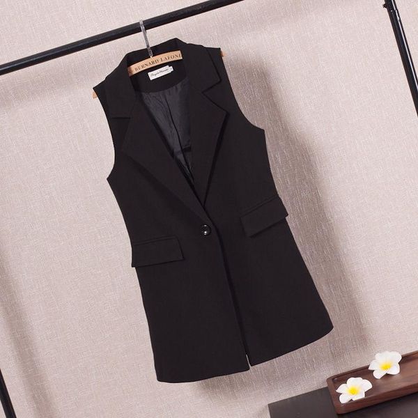 women's vests 2021 spring autumn formal vest women elegant suit sleeveless jackets outerwear office lady slim button waistcoat a185, Black;white
women's vests 2021 spring autumn formal vest women elegant suit sleeveless jackets outerwear office lady slim button waistcoat a185, Black;white