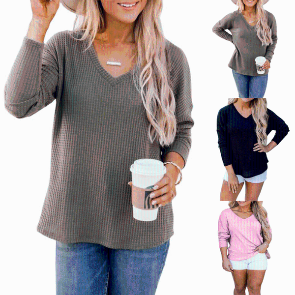 women's blouses & shirts fall 2021 fashion women waffle solid color casual long sleeve pullover loose o-neck size s-2xl, White
women's blouses & shirts fall 2021 fashion women waffle solid color casual long sleeve pullover loose o-neck size s-2xl, White