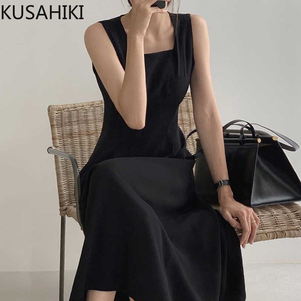 kusahiki square collar sleeveless tank dresses women korean fold slim high waist dress summer elegant vestido 6j598 210602, Black;gray
kusahiki square collar sleeveless tank dresses women korean fold slim high waist dress summer elegant vestido 6j598 210602, Black;gray