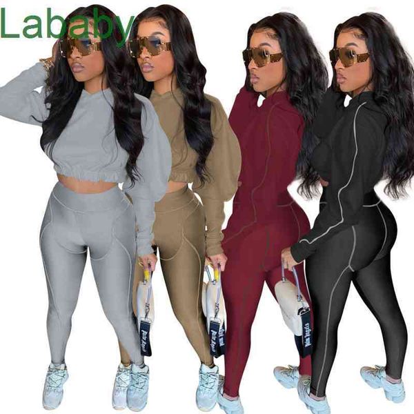 women tracksuits two piece set designer slim solid colour revealing sports leggings sweatpants line stitching casual sports suits, Gray
women tracksuits two piece set designer slim solid colour revealing sports leggings sweatpants line stitching casual sports suits, Gray