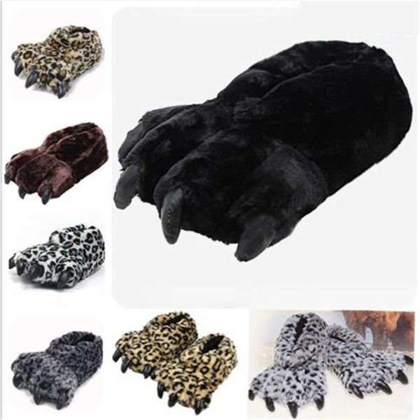 winter women/man warm indoor cotton cute plush slides cartoon bear claw fluffy slippers home couple floor shoes, Black
winter women/man warm indoor cotton cute plush slides cartoon bear claw fluffy slippers home couple floor shoes, Black