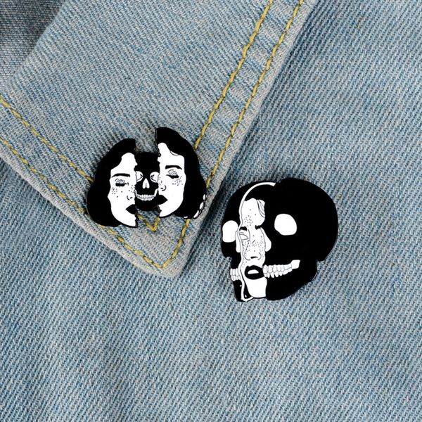 split type ladies enamel brooches skull halloween clothes pins alloy backpack cowboy punk badge european jewelry accessories, Gray
split type ladies enamel brooches skull halloween clothes pins alloy backpack cowboy punk badge european jewelry accessories, Gray