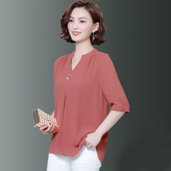 5xl oversize women spring summer style chiffon blouses shirts lady casual half sleeve v-neck loose style blusas df2867, White
5xl oversize women spring summer style chiffon blouses shirts lady casual half sleeve v-neck loose style blusas df2867, White