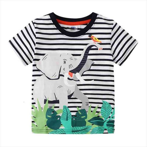 jumping meters childrens summer t shirts with elephant print cotton short sleeve boys tees stripe girls toddler clothing, Blue
jumping meters childrens summer t shirts with elephant print cotton short sleeve boys tees stripe girls toddler clothing, Blue