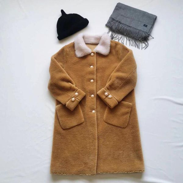 women's fur & faux teddy coat 100% wool women cashmere chic real spring winter, Black
women's fur & faux teddy coat 100% wool women cashmere chic real spring winter, Black